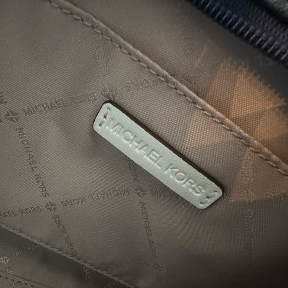 Michael Kors Mirella Small Denim and White Tote Bag - Picture 8 of 9